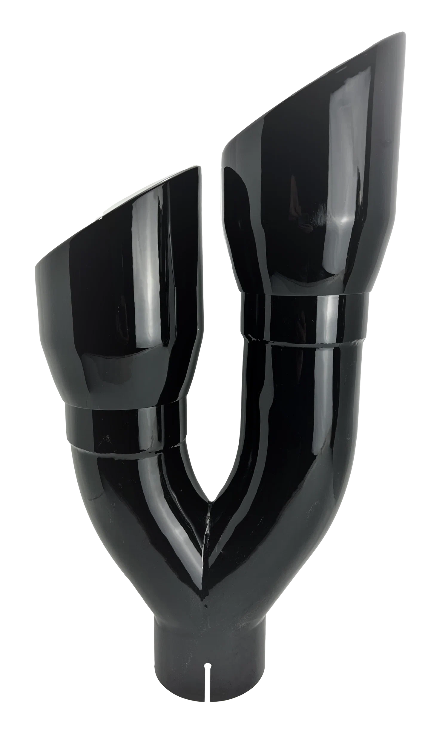 3_ IDX4_X16_ -Dual Double Wall Slant Cut S_S Gloss Black Exhaust Tip 1690BK